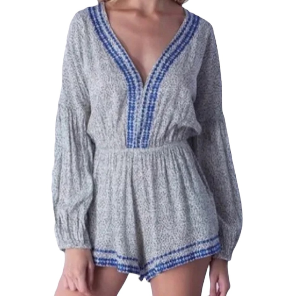 NWT Anthropologie Mustard Seed Printed Romper